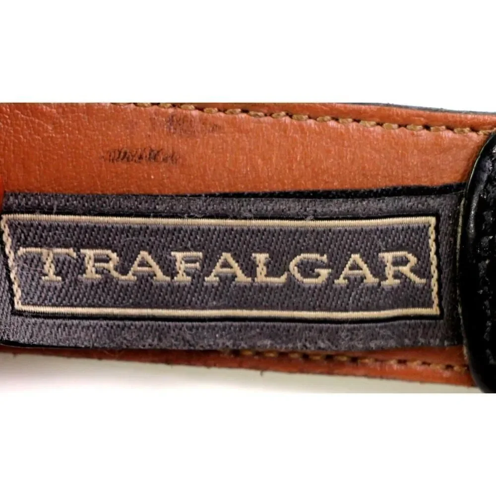 Trafalgar BLACK GENUINE LEATHER 1 1/8